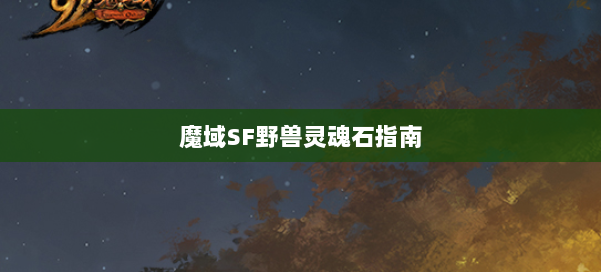 魔域SF野兽灵魂石指南 第1张